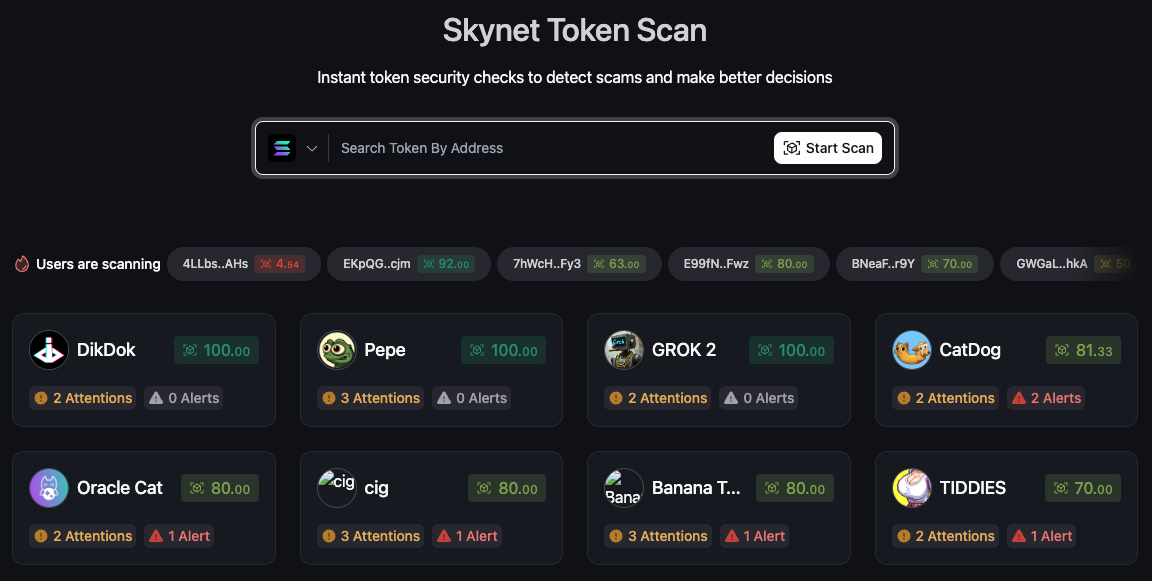 Intro to Skynet Token Scan